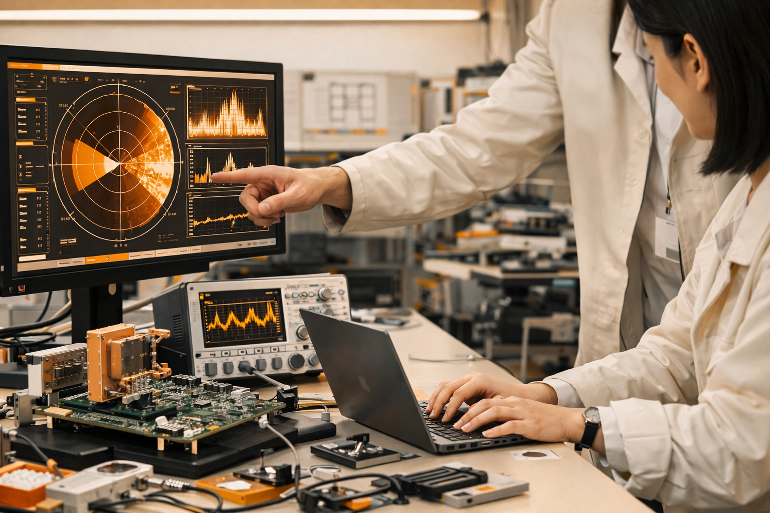 Gallium engineers working on hardware and radar software